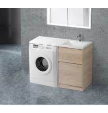 Тумба с раковиной Rovere Nebrasca Nature 120,3 см BelBagno Kraft KRAFT-LVD-580/1200-2C-PIA-RNN + BB1200/480-LV-MR-R