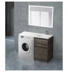 Тумба с раковиной Pino Pasadena 120,3 см BelBagno Kraft KRAFT-LVD-580/1200-2C-PIA-PP + BB1200/480-LV-MR-R