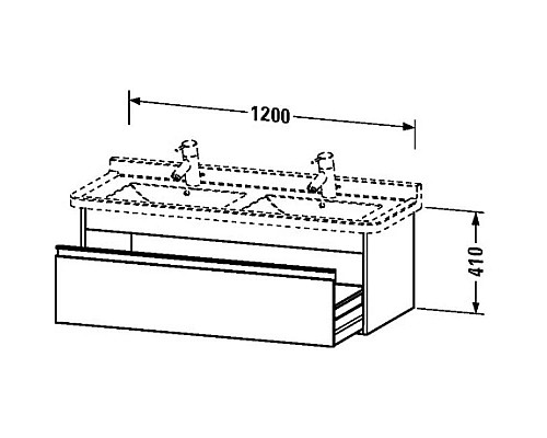 Купить Тумба лен 120 см Duravit Ketho KT666607575 в магазине сантехники Santeh-Crystal.ru