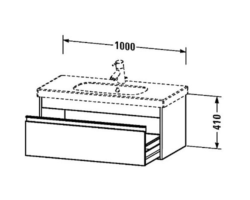 Заказать Тумба тауп матовый 100 см Duravit Ketho KT666809191 в магазине сантехники Santeh-Crystal.ru