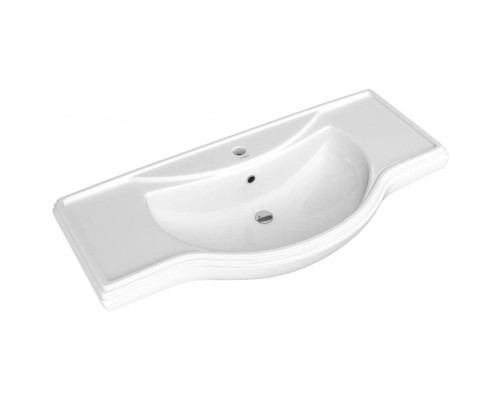 Купить Тумба с раковиной белый глянец 106 см Bellezza Абрис 4639718090018 + 4640021060926 в магазине сантехники Santeh-Crystal.ru