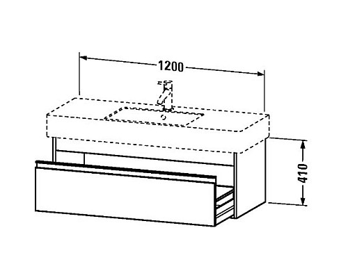 Купить Тумба белый глянец 120 см Duravit Ketho KT669202222 в магазине сантехники Santeh-Crystal.ru