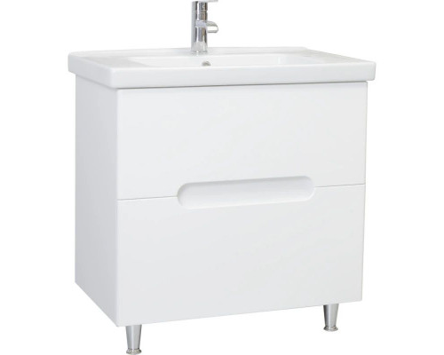 Приобрести Тумба с раковиной белый глянец 100 см Bellezza Андрэа 4639017110011 + 5902115715297 в магазине сантехники Santeh-Crystal.ru