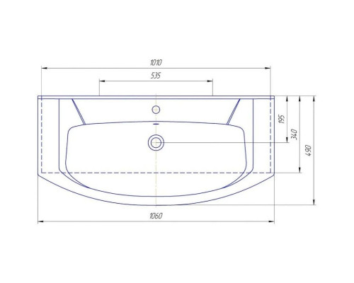 Купить Тумба с раковиной белый глянец 106 см Bellezza Джулия 4631218000016 + 4620008197388 в магазине сантехники Santeh-Crystal.ru