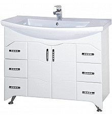 Тумба с раковиной белый глянец 106 см Bellezza Дрея 4631318000015 + 4620008197388