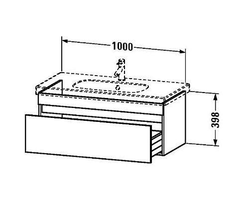 Заказать Тумба белый матовый 100 см Duravit DuraStyle DS638501818 в магазине сантехники Santeh-Crystal.ru