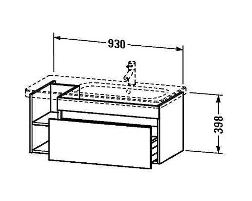 Купить Тумба каштан 93 см Duravit DuraStyle DS639605353 в магазине сантехники Santeh-Crystal.ru