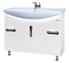 Тумба с раковиной белый глянец 106,5 см Bellezza Лагуна 4632118110010 + 4620008197340