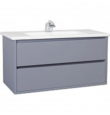 Тумба с раковиной серебро 100,4 см Bellezza Лоренцо 4639117270363 + 4660018641235