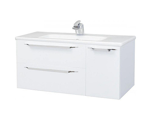 Заказать Тумба с раковиной белый глянец 100,4 см Bellezza Луиджи 4639217270010 + 4660018641235 в магазине сантехники Santeh-Crystal.ru