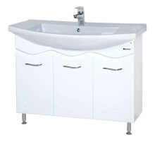 Тумба с раковиной белый глянец 106 см Bellezza Мари 4632918000016 + 4620008197388