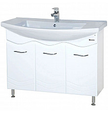 Тумба с раковиной белый глянец 106 см Bellezza Мари 4632918000016 + 4620008197388