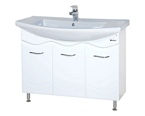 Santeh-Crystal.ru: Тумба с раковиной белый глянец 106 см Bellezza Мари 4632918000016 + 4620008197388 Приобрести Тумба с раковиной белый глянец 106 см Bellezza Мари 4632918000016 + 4620008197388 в магазине сантехники Santeh-Crystal.ru