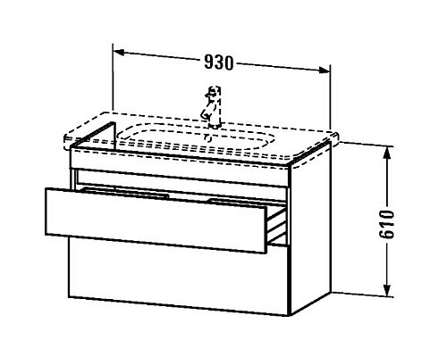 Купить Тумба графит матовый 93 см Duravit DuraStyle DS648204949 в магазине сантехники Santeh-Crystal.ru