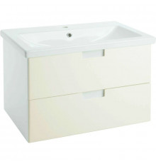 Тумба с раковиной бежевый глянец/белый глянец 100 см Bellezza Пегас 4630417270077 + 5902115715297