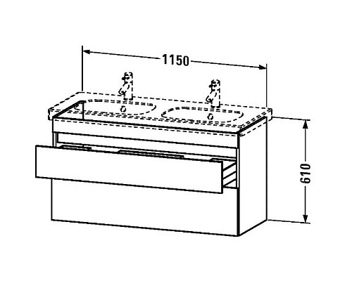 Заказать Тумба графит матовый 115 см Duravit DuraStyle DS648604949 в магазине сантехники Santeh-Crystal.ru