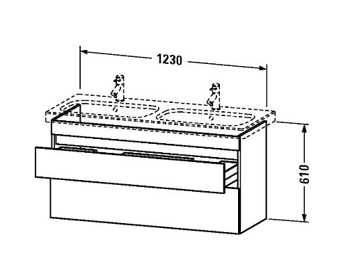 Купить Тумба базальт матовый 123 см Duravit DuraStyle DS649804343 в магазине сантехники Santeh-Crystal.ru