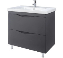 Тумба с раковиной серебро 100,5 см Bellezza Санриса 4630117110369 + 4660018641259