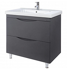 Тумба с раковиной серебро 100,5 см Bellezza Санриса 4630117110369 + 4660018641259