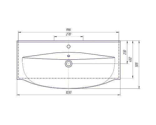 Заказать Тумба с раковиной капучино 103 см Bellezza Сесилия 4639718110457 + 4640021061800 в магазине сантехники Santeh-Crystal.ru