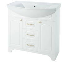 Тумба с раковиной белый глянец 106,5 см Bellezza Тиффани 4630518110012 + 4620008197340