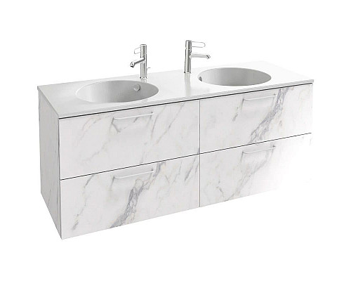 Купить Тумба белый мрамор 140 см Jacob Delafon Odeon Rive Gauche EB2526-R6-NR4 в магазине сантехники Santeh-Crystal.ru