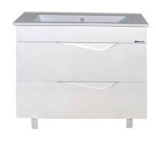 Тумба с раковиной белый глянец 106,5 см Bellezza Эйфория 4639118660019 + 4640021064740