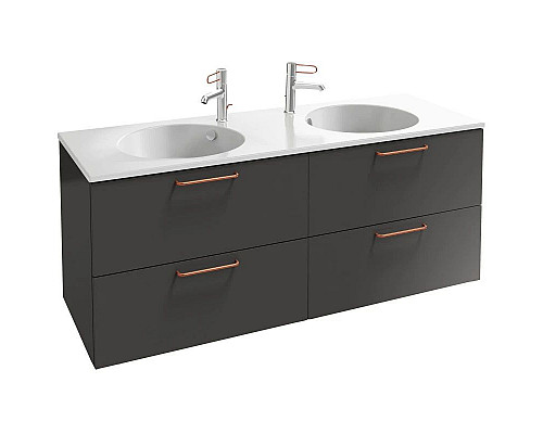 Приобрести Тумба серый антрацит 140 см Jacob Delafon Odeon Rive Gauche EB2526-R7-N14 в магазине сантехники Santeh-Crystal.ru