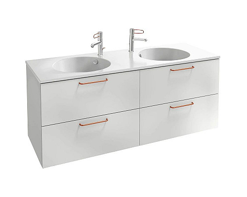 Приобрести Тумба белый глянец 140 см Jacob Delafon Odeon Rive Gauche EB2526-R7-G1C в магазине сантехники Santeh-Crystal.ru