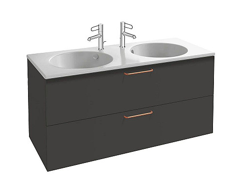 Купить Тумба серый антрацит матовый 120 см Jacob Delafon Odeon Rive Gauche EB2525-R7-M53 в магазине сантехники Santeh-Crystal.ru