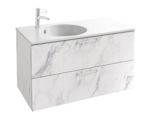 Купить Тумба белый мрамор 100 см Jacob Delafon Odeon Rive Gauche EB2524-R5-NR4 в магазине сантехники Santeh-Crystal.ru