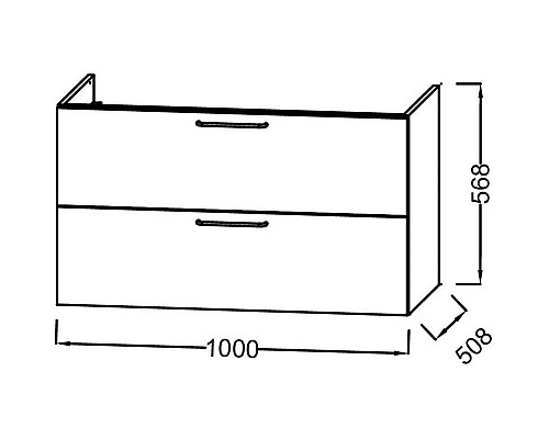 Заказать Тумба белый матовый 100 см Jacob Delafon Odeon Rive Gauche EB2524-R6-M49 в магазине сантехники Santeh-Crystal.ru