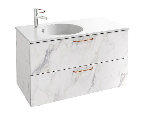 Приобрести Тумба белый мрамор 100 см Jacob Delafon Odeon Rive Gauche EB2524-R7-NR4 в магазине сантехники Santeh-Crystal.ru
