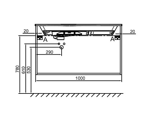 Купить Тумба белый 100 см Jacob Delafon Odeon Rive Gauche EB2524-R7-N18 в магазине сантехники Santeh-Crystal.ru