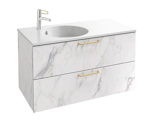 Купить Тумба белый мрамор 100 см Jacob Delafon Odeon Rive Gauche EB2524-R8-NR4 в магазине сантехники Santeh-Crystal.ru