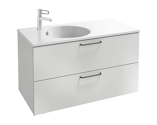 Приобрести Тумба белый глянец 100 см Jacob Delafon Odeon Rive Gauche EB2524-R9-G1C в магазине сантехники Santeh-Crystal.ru