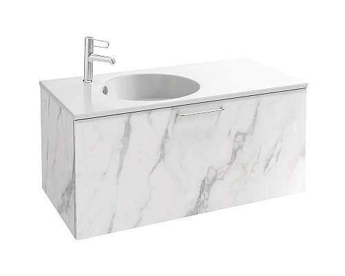 Купить Тумба белый мрамор 100 см Jacob Delafon Odeon Rive Gauche EB2514-R5-NR4 в магазине сантехники Santeh-Crystal.ru