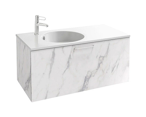 Заказать Тумба белый мрамор 100 см Jacob Delafon Odeon Rive Gauche EB2514-R6-NR4 в магазине сантехники Santeh-Crystal.ru