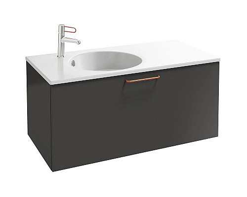 Купить Тумба серый антрацит 100 см Jacob Delafon Odeon Rive Gauche EB2514-R7-N14 в магазине сантехники Santeh-Crystal.ru