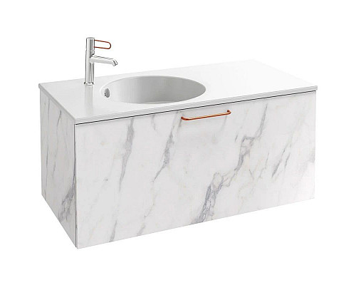 Заказать Тумба белый мрамор 100 см Jacob Delafon Odeon Rive Gauche EB2514-R7-NR4 в магазине сантехники Santeh-Crystal.ru