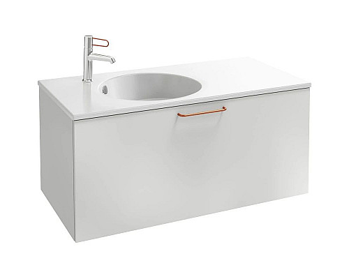 Приобрести Тумба белый 100 см Jacob Delafon Odeon Rive Gauche EB2514-R7-N18 в магазине сантехники Santeh-Crystal.ru