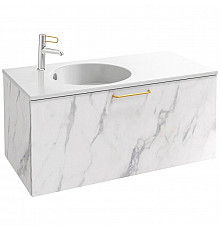 Тумба белый мрамор 100 см Jacob Delafon Odeon Rive Gauche EB2514-R8-NR4