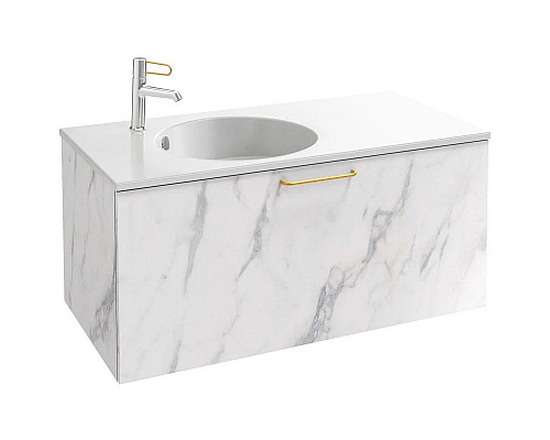 Купить Тумба белый мрамор 100 см Jacob Delafon Odeon Rive Gauche EB2514-R8-NR4 в магазине сантехники Santeh-Crystal.ru