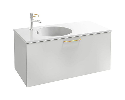 Приобрести Тумба белый глянец 100 см Jacob Delafon Odeon Rive Gauche EB2514-R8-G1C в магазине сантехники Santeh-Crystal.ru