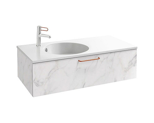 Приобрести Тумба белый мрамор 100 см Jacob Delafon Odeon Rive Gauche EB2516-R7-NR4 в магазине сантехники Santeh-Crystal.ru
