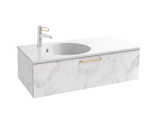 Купить Тумба белый мрамор 100 см Jacob Delafon Odeon Rive Gauche EB2516-R8-NR4 в магазине сантехники Santeh-Crystal.ru