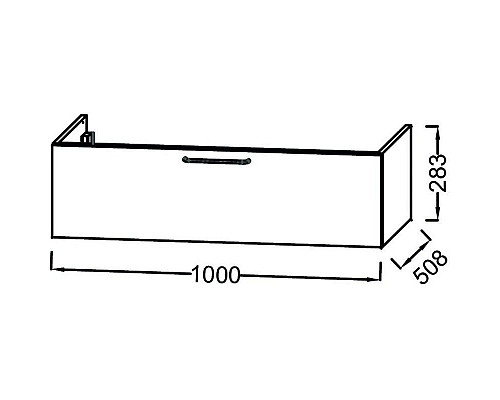 Купить Тумба белый 100 см Jacob Delafon Odeon Rive Gauche EB2516-R9-N18 в магазине сантехники Santeh-Crystal.ru