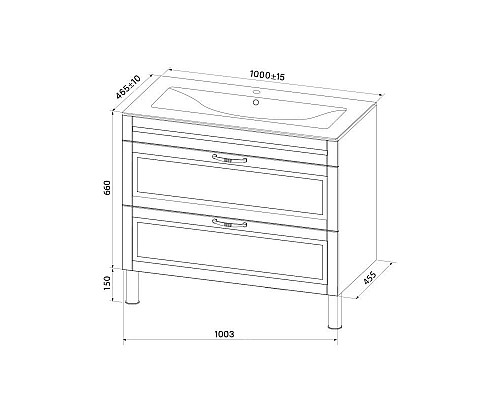 Santeh-Crystal.ru: Тумба с раковиной белый матовый 100,3 см IDDIS Oxford OXF10W1i95K Купить Тумба с раковиной белый матовый 100,3 см IDDIS Oxford OXF10W1i95K в магазине сантехники Santeh-Crystal.ru