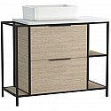 Тумба дуб/черный 100,2 см Cersanit Bosquet A63013 Тумба дуб/черный 100,2 см Cersanit Bosquet A63013