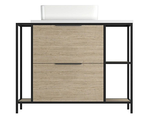 Купить Тумба дуб/черный 100,2 см Cersanit Bosquet A63013 в магазине сантехники Santeh-Crystal.ru